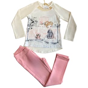 Conjunto Infantil Infanti Bonequinha Rosa Delicado 3263