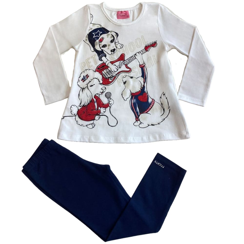 Conjunto Infantil Momi Cachorrinho Azul Marinho J2854