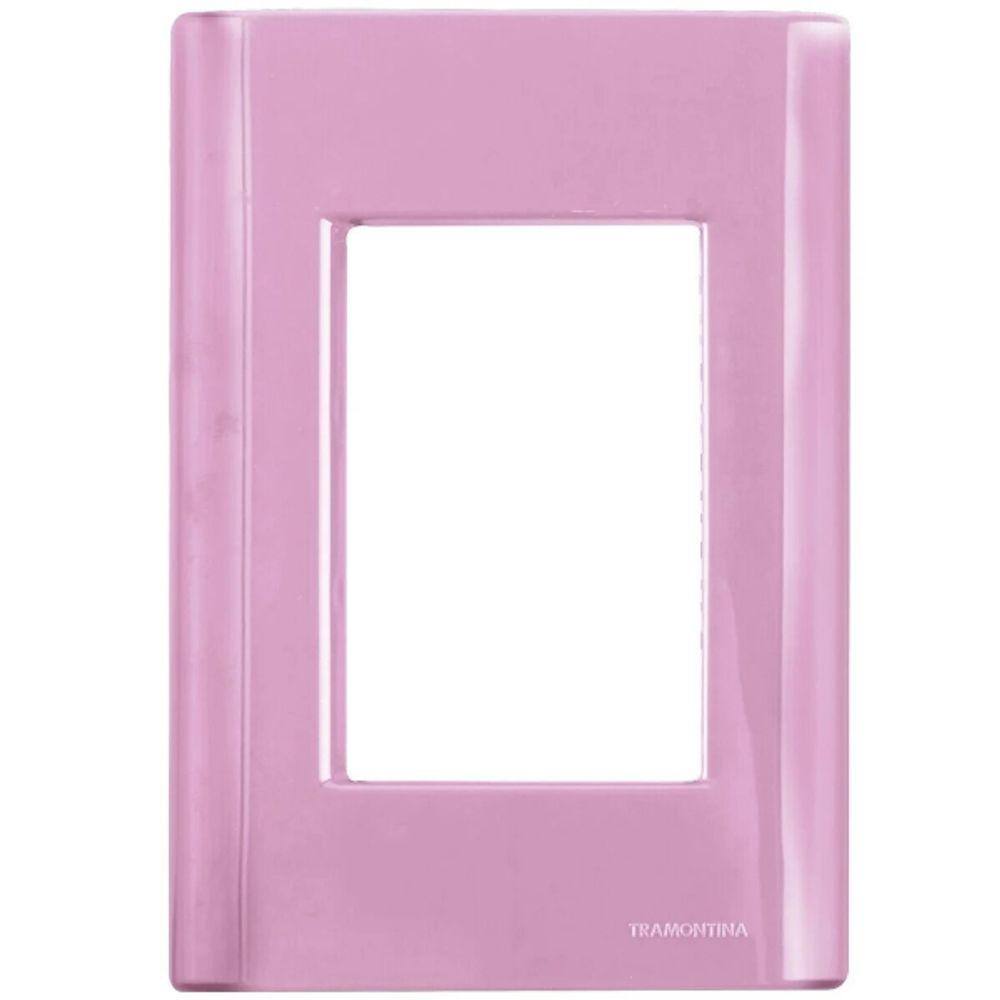 Placa 3 Postos 4X2 Giz Rosa Tramontina
