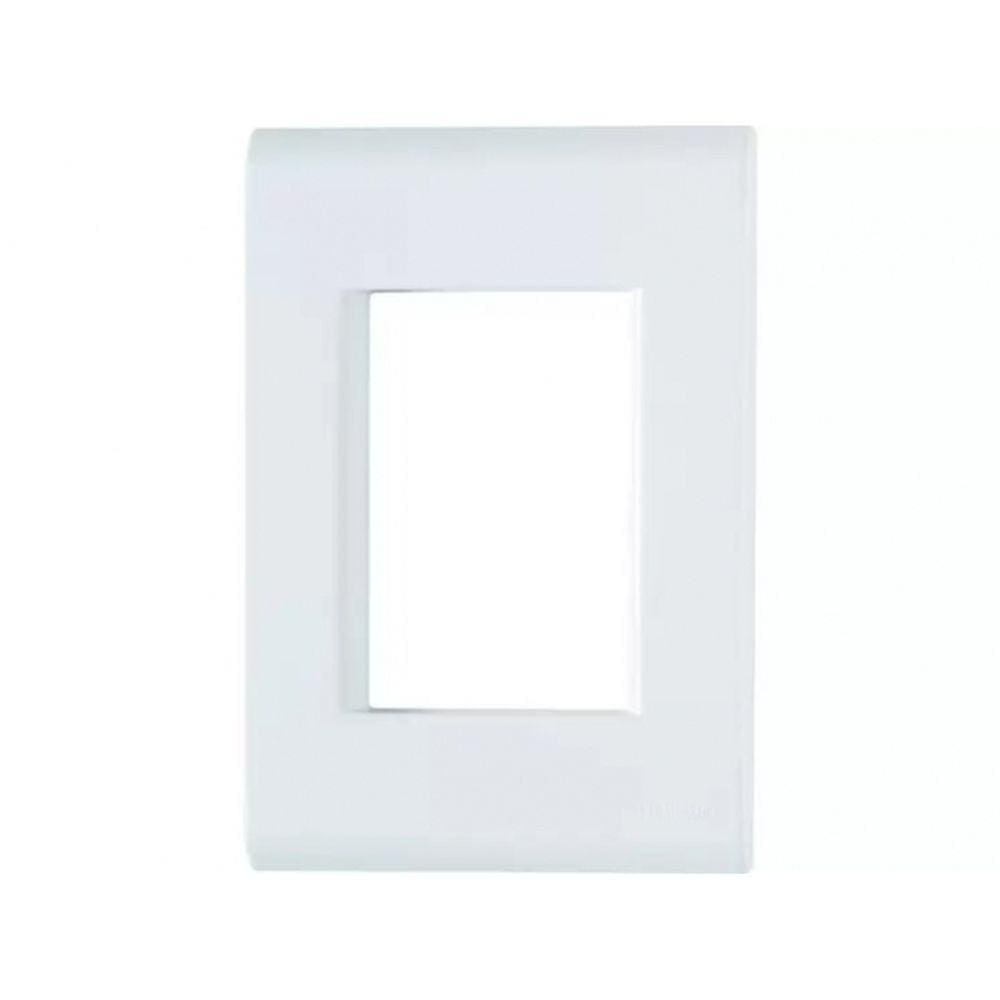 Placa+Suporte 4X2 3 Postos Juntos Liz Branca Tramontina