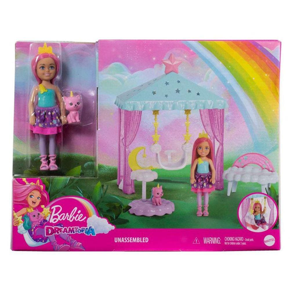 Hlc27 Barbie Fantasia Boneca Chelsea Balanço Mágico Nas Nuvens