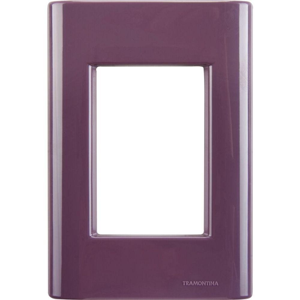 Placa 3 Postos 4X2 Giz Purpura Tramontina