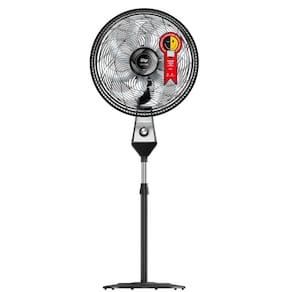 Ventilador de Coluna WAP Flow Turbo com 8 Pás e 3 Velocidades,Baixo Ruído 180w 127v Preto