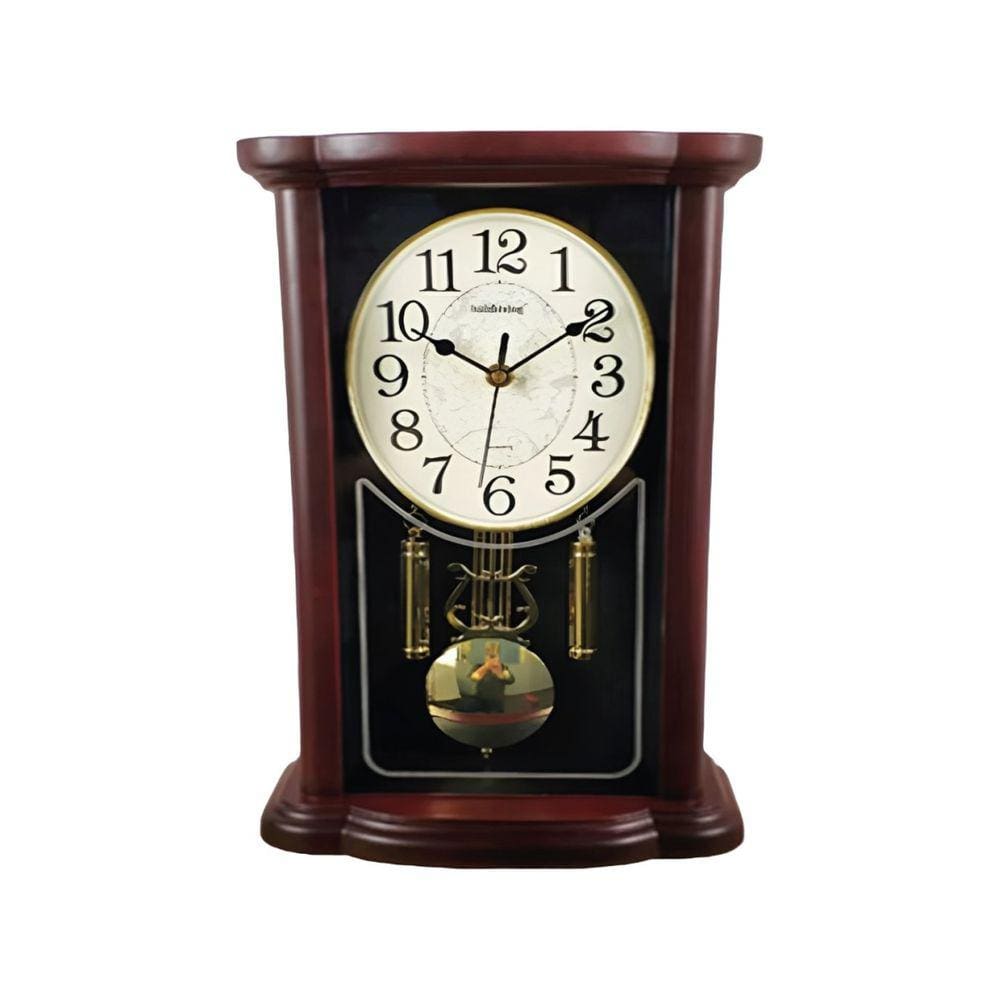 Relógio de Mesa Classico com Pêndulo Vintage Silencioso 38cm