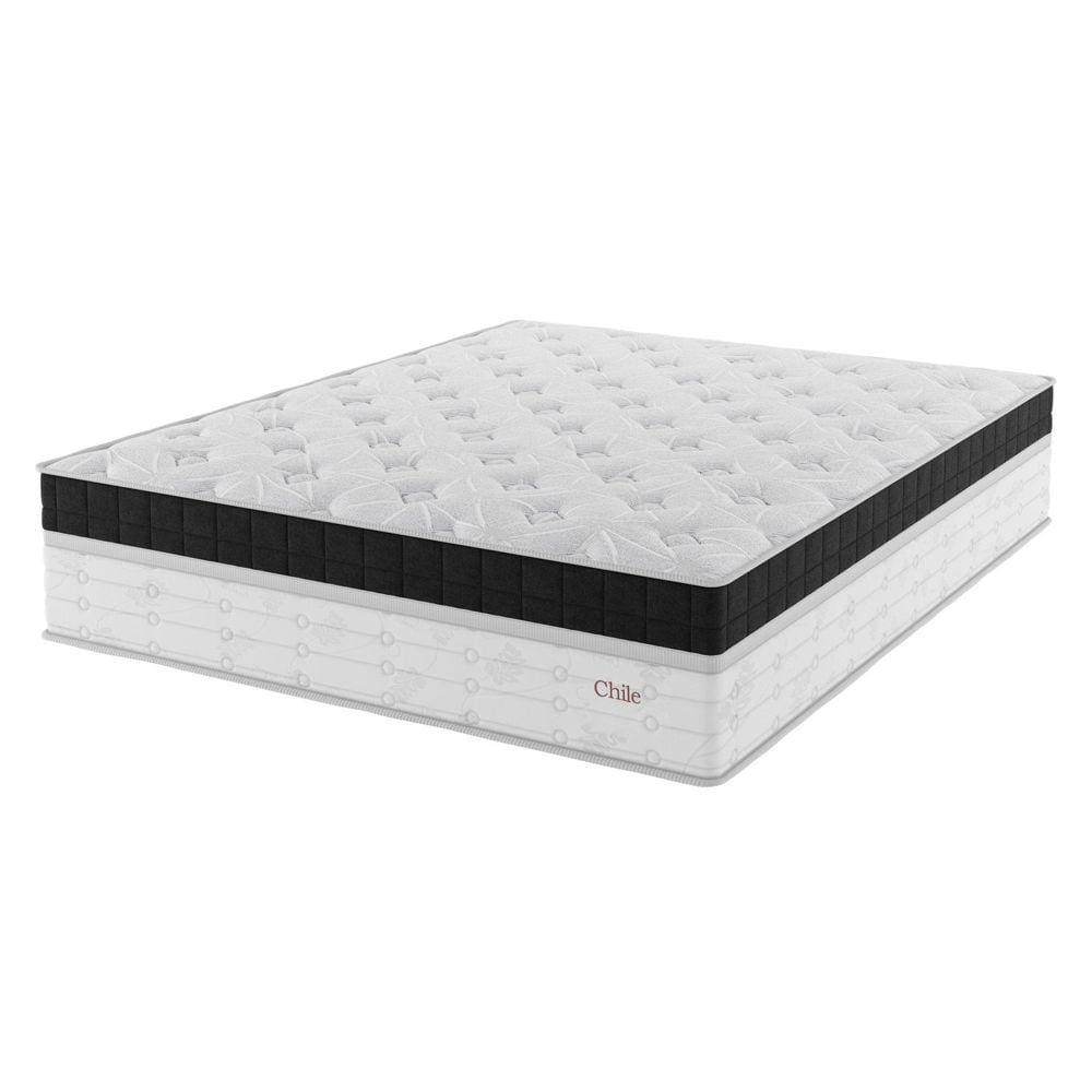 Colchão Duplo Molejo 41cm 1,98m 1,58m Chile Yescasa Preto