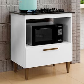 Balcão Cooktop Eliz 1 Porta 4 Bocas Kaiki Móveis