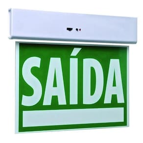 Placa De Sinalizaçao Saida Emergencia Led Lampada Luz SOS Iluminaçao Empresa Predio Condominio Casa Loja