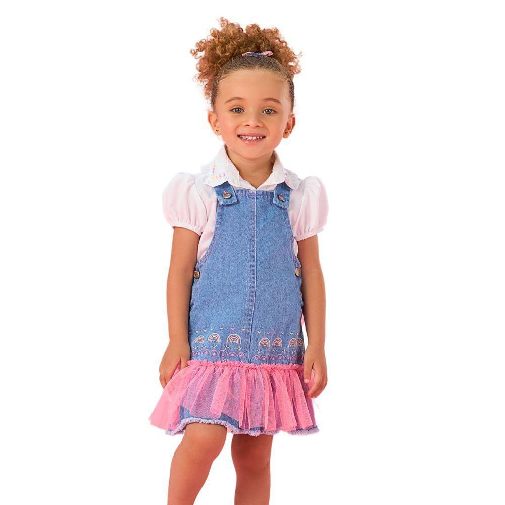 Salopete Jeans Verão Monb Sucre Infantil 000