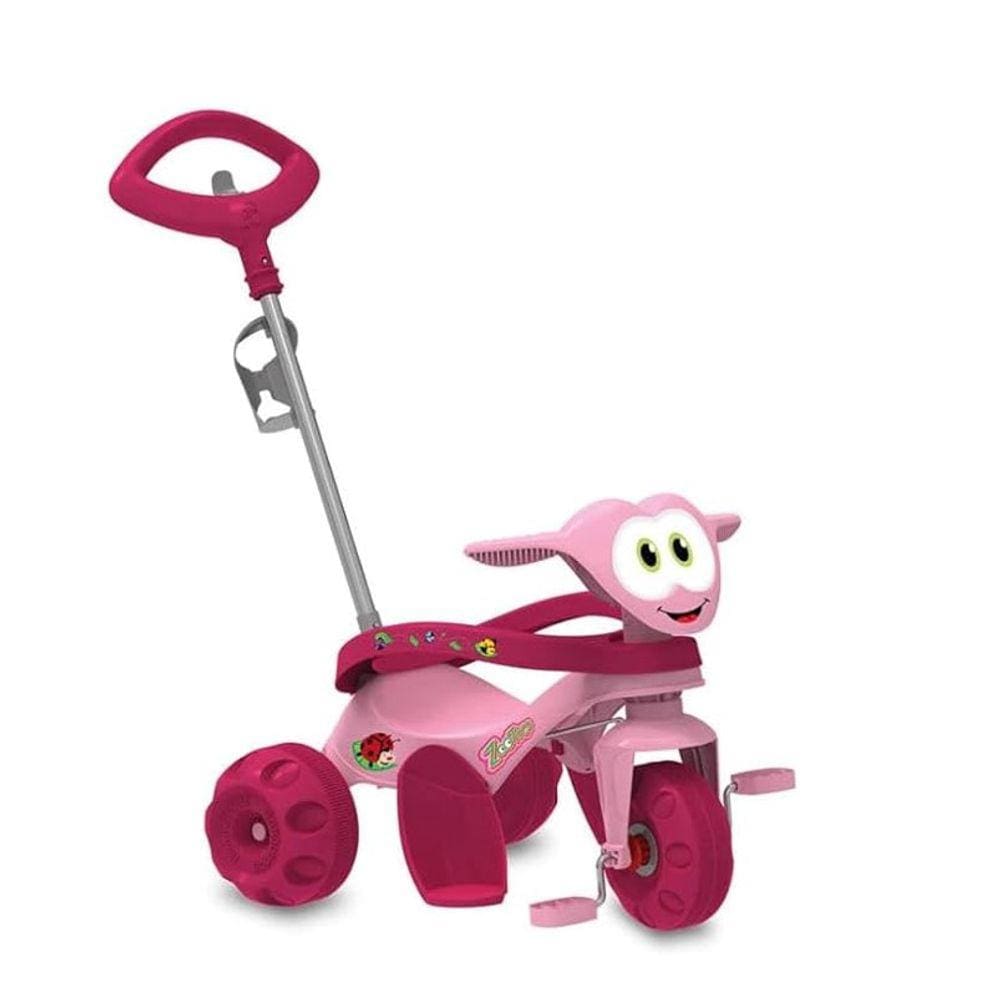 Mami Brinquedos - Black Friday Promoção - Triciclo Passeio e Pedal p/ 2  Crianças - Moto Duo Calesita