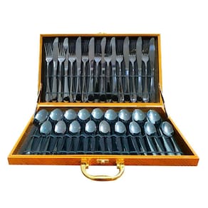 Faqueiro de Inox Cor Cinza - 36 Peças - 21944