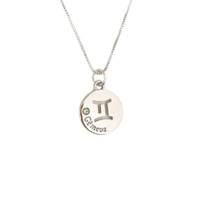 Colar Zodiac Signo Gêmeos - Pingente Ródio Branco |