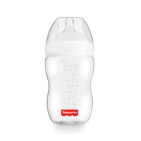 Mamadeira First Moments Clássica Neutra 330 ml +4 meses Fisher Price - BB1026