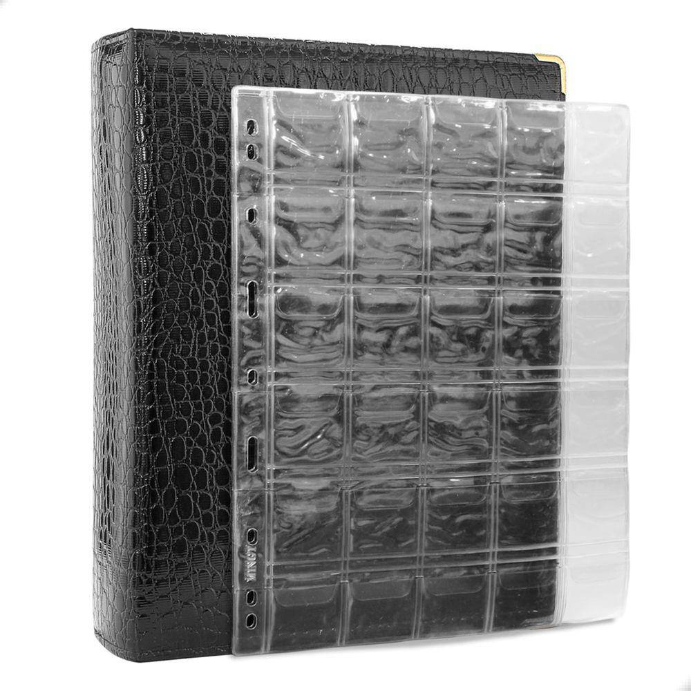 Álbum Fichário 10 Folhas Para 300 Moedas 28x21 Cobra XL