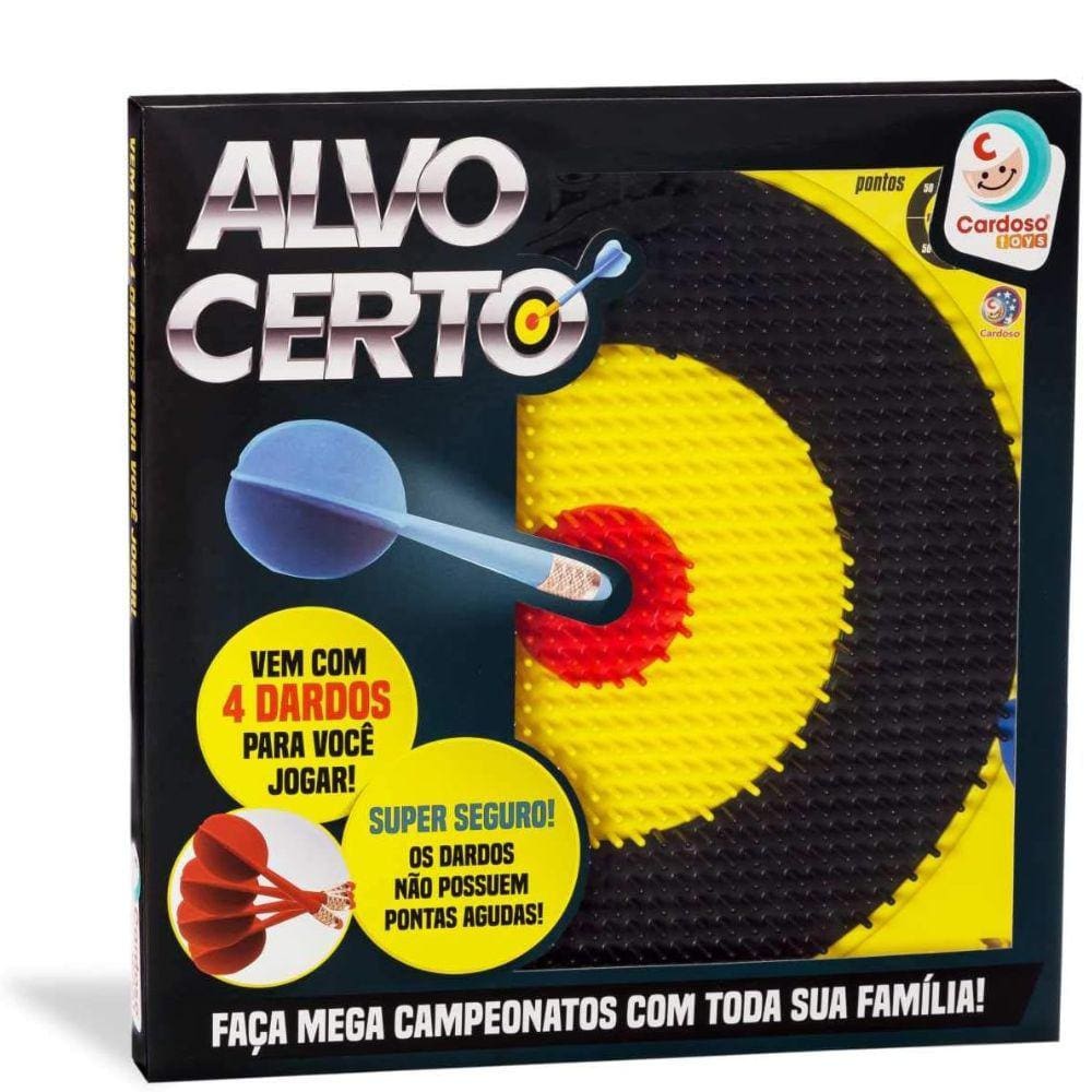 Jogo De Dardos Infantil Alvo Certo Sem Ponta Brinquedo Cardoso