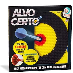 Jogo De Dardos Infantil Alvo Certo Sem Ponta Brinquedo Cardoso