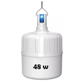 Lâmpada De Led Bulbo Emergência Recarregavel Portatil Potência 48w