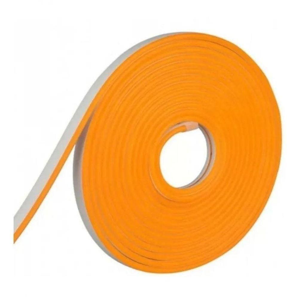Fita Led Mangueira Neon 5 Mts Iluminação Silicone Flexível Corte 2.5 Cm - Laranja