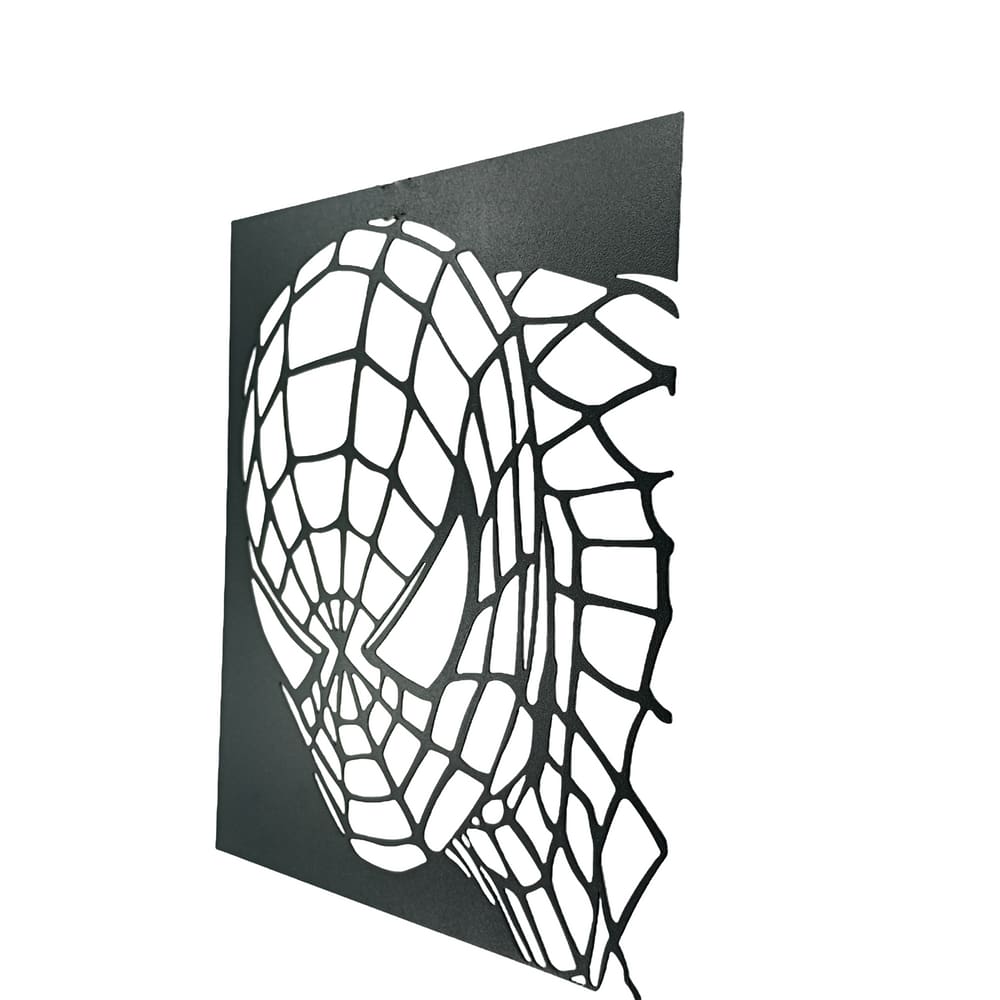 Quadro Homem Aranha  30x38 Cm Preto lixa