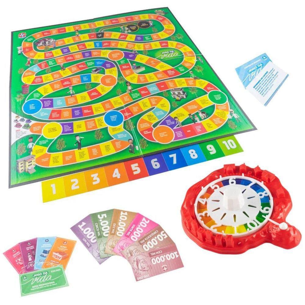 Jogo Da Vida Edição Com Aplicativo Tabuleiro Clássico De Mesa Estratégico Didático +7 Anos