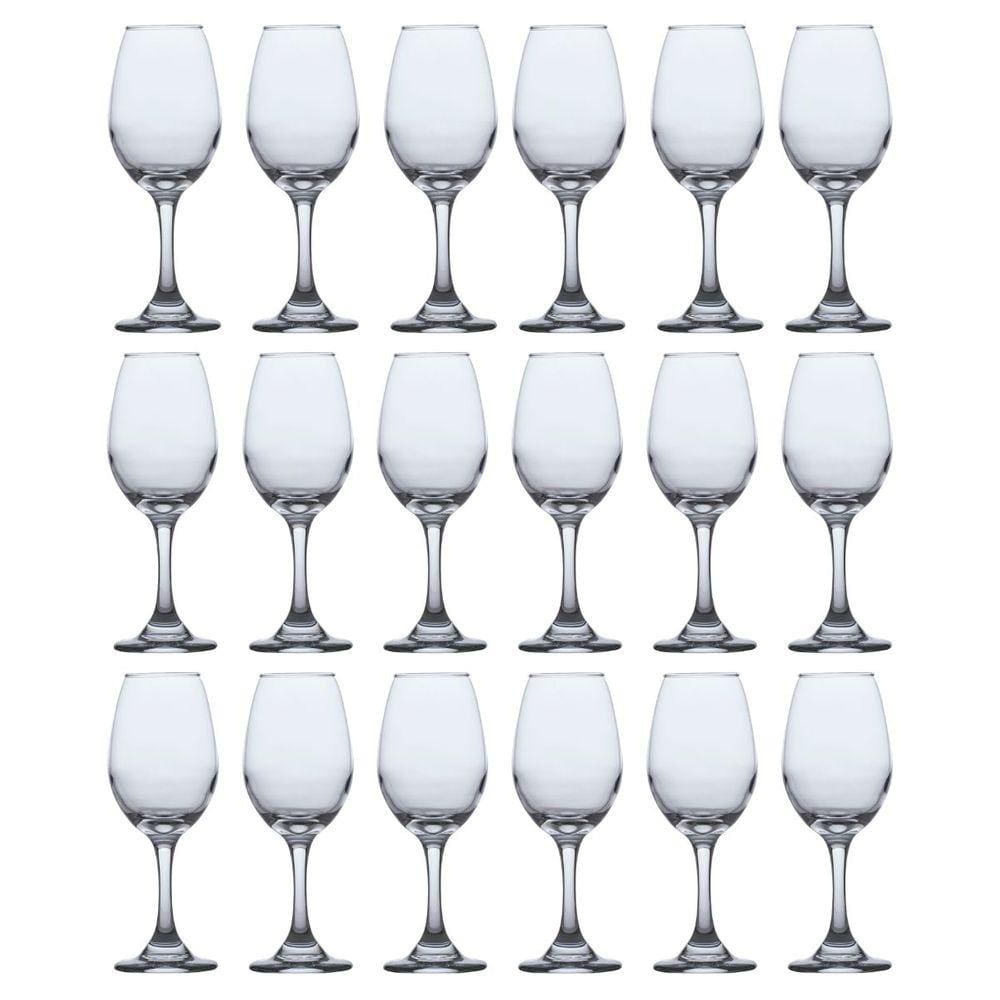 Jogo de Taças de Vidro Água E Vinho Tinto 365ml Luxo - 18 UN