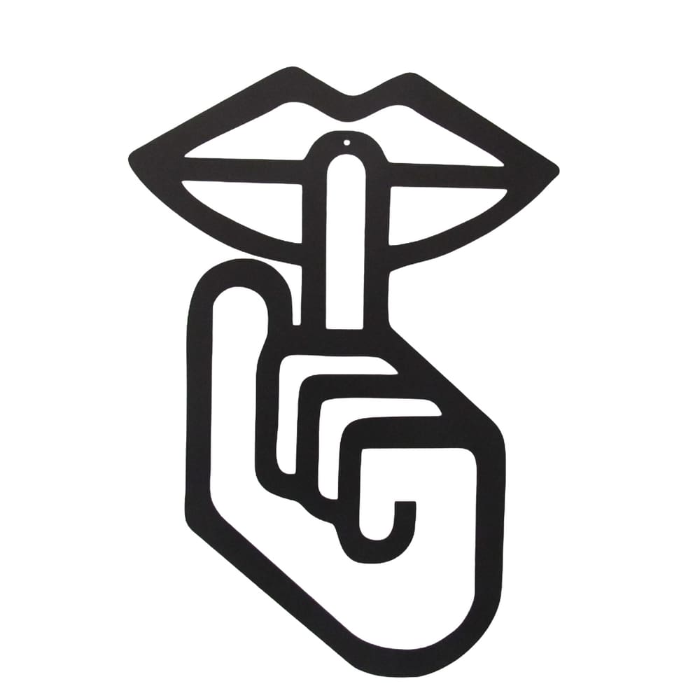 Quadro Silencio 38x26 Cm Preto