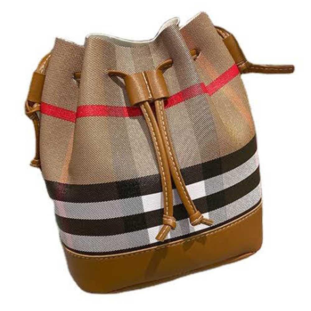 Bolsa Listrada Feminina Estilo Saco com Alças Tiracolo