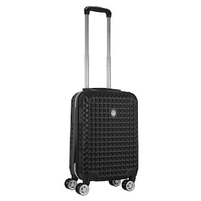 Mala de Bordo Abs para Viagem Viaggio Via-1919 Cadeado Integrado Rodas Duplas Giro 360 Preta