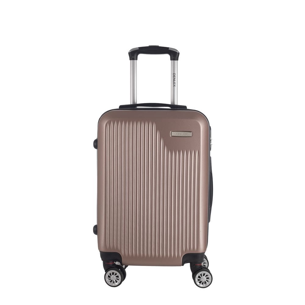 Mala de Bordo Pequena para Viagem Abs Denlex Ma1225 Cadeado Integrado Rodas Duplas Giro 360º Rosê