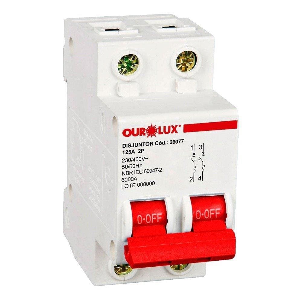 Disjuntor Ourolux Din 2P 125A Branco