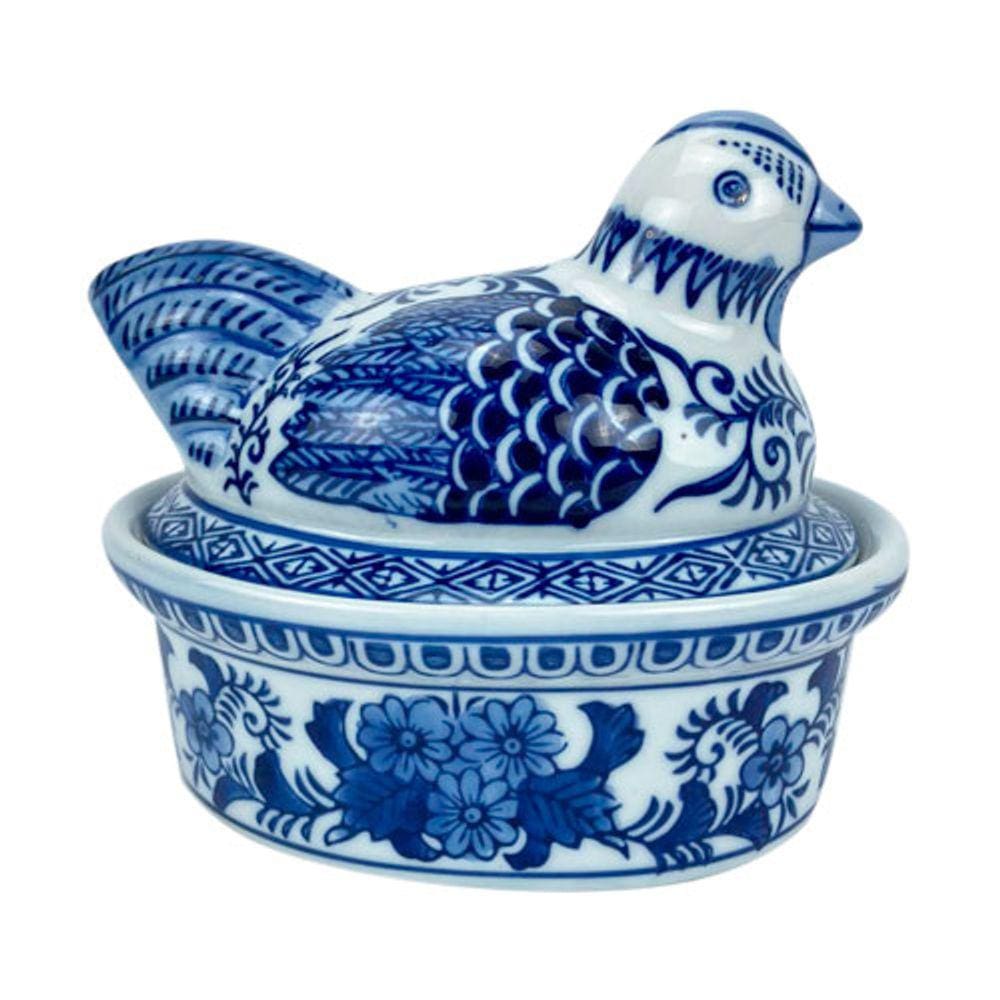 Potiche Decorativo em Porcelana - 15x11,3x12,7cm - 36088