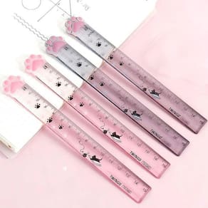 Régua Papelaria Kawaii Cat Paw - Régua Patinha de Gato Fofo