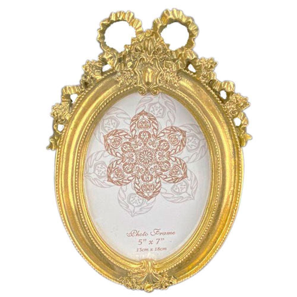Porta Retrato em Resina Dourado - 23x16cm - 28841