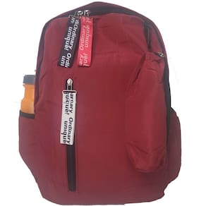Mochila Escolar Feminina Kit Estojo e Chaveiro Vinho ZC8006