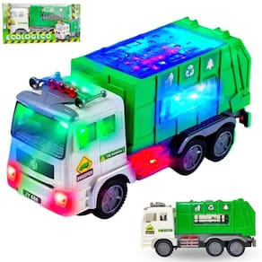 Caminhão Coletor de Lixo Bate Volta - Luz e Som - 12,5x8,5x26cm