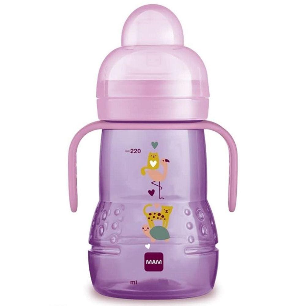 Copo de Treinamento MAM Trainer+ Transição 220ML Rosa CP01112