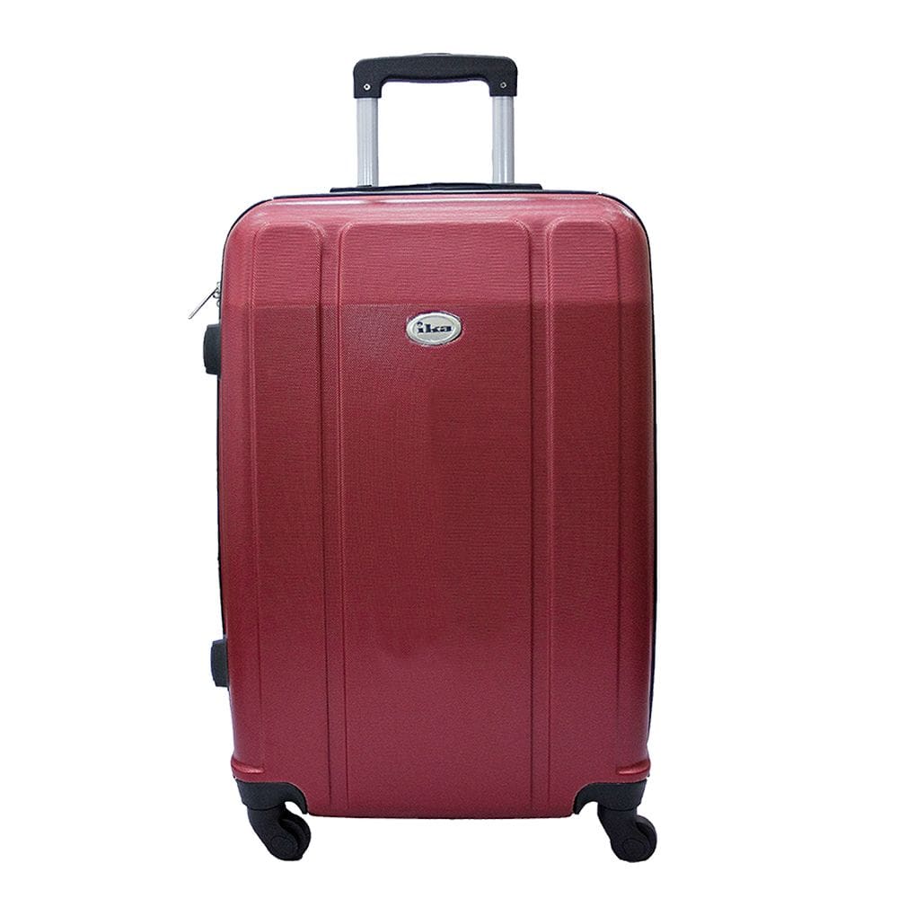 Mala de Viagem Grande Continental em Abs, Cadeado Embutido, Rodas Giro 360 Ika Vermelha