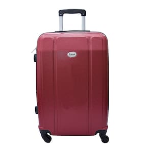 Mala de Viagem Media Continental em Abs, Cadeado Embutido, Rodas Giro 360  Ika Vermelha