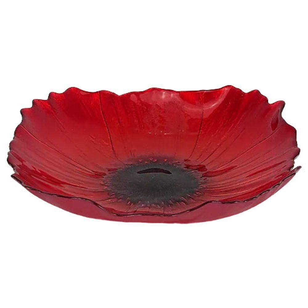 Centro de Mesa em Cristal Vermelho - 4x20,5cm - 35281