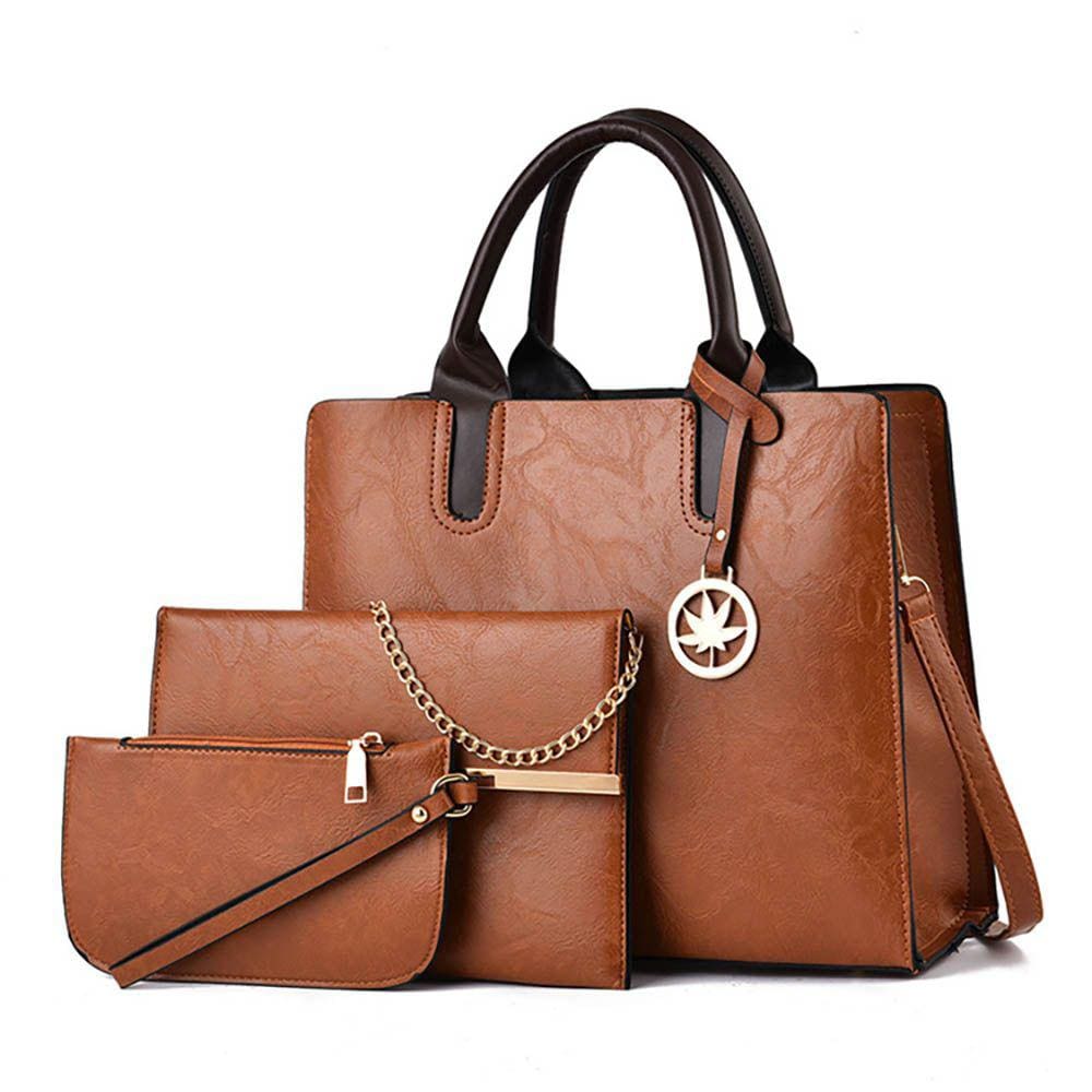 Conjunto de Bolsas Femininas com Alças Tiracolo e Carteiras de Mão