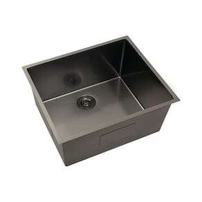 Tanque de Aço Inox 304 Pacajás 64x54 cm Pingoo.casa - Preto