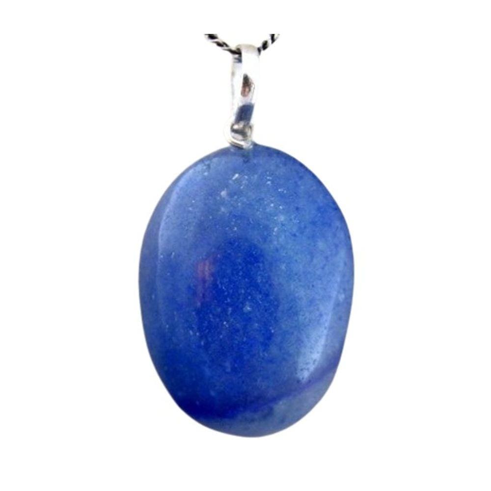 Colar Cabochão Quartzo Azul Castoação Pino Prata 950