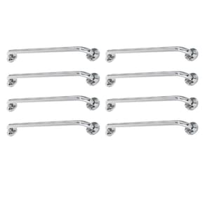 Alça De Apoio Barra 60cm Inox Kit 8 Unidades Segurança Acessibilidade Suporte Idoso Anti Queda