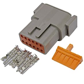 Kit Chicote Deutsch Módulo Caixa Transmissão Caminhões Máquinas Agrícolas Ônibus 12 Vias Macho Rainha das Sete- ETE8451