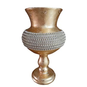 Vaso em Resina Dourado - 53x28x30cm - 26186