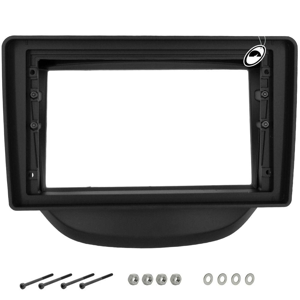 Moldura De Painel 2 Din 9" Polegadas HB20 2012 à 2019 - Preto