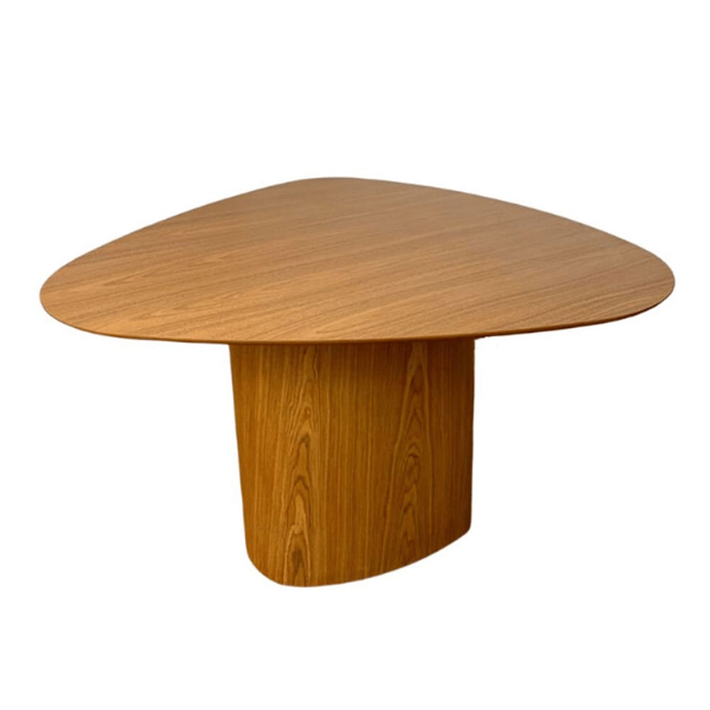 Mesa de Jantar Orgânica 160x165cm Tampo Freijó Base Freijó