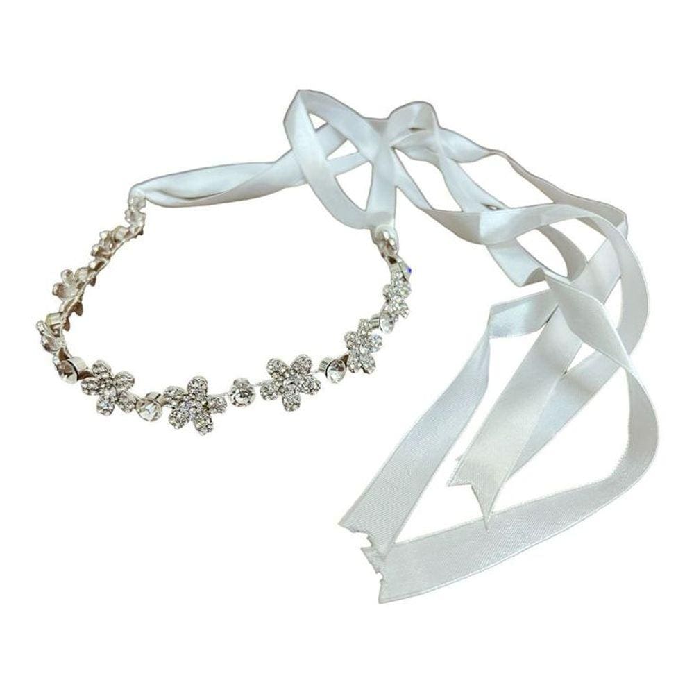 Headband Para Cabelo Flor em Pedraria