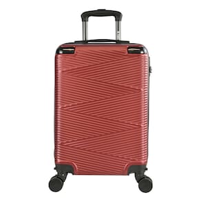 Mala de Bordo Pequena para Viagem Abs Yins 21193 Cadeado Integrado Rodas Duplas Giro 360 Vinho