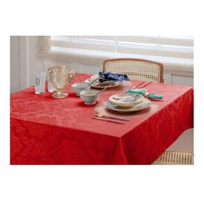 Toalha Mesa Retangular Raner High Class 160x320cm Vermelha