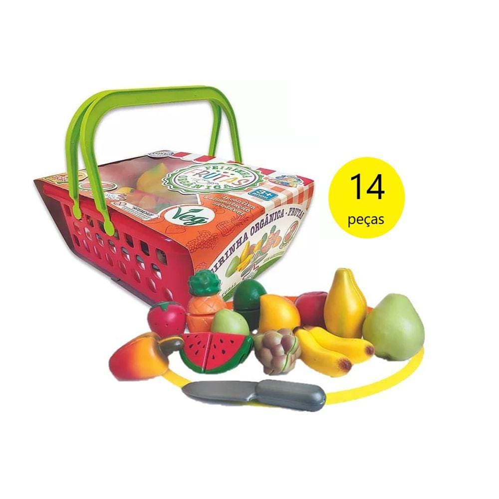 Cestinha de Frutas C/ Faquinha de Brincadeira Crec-Crec